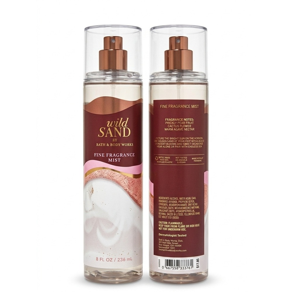 Bath & Body Works Wild Sand Fine Fragrance Mist Body Spray 8 oz 236 mL Retired